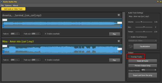 How to Overlap Two or More Audio Files with Audio Mix
